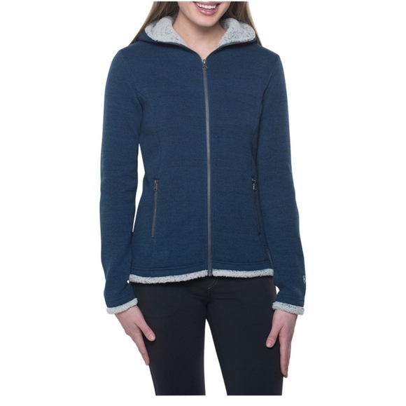 Kuhl Women Alska Full Zip Hood Fleece  Sweater Pullover sz M - Picture 1 of 10